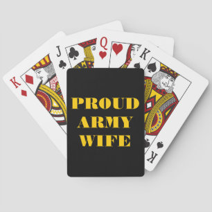 Baralho Jogando Cartões Orgulhosa Esposa do Exército
