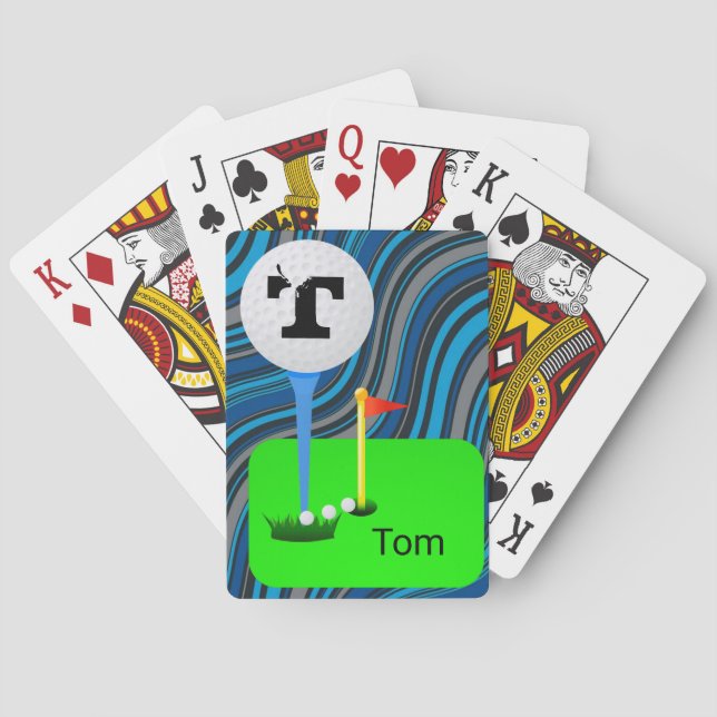 Baralho Jogando Golfe de Golfe em Decano de Cartão (Verso)