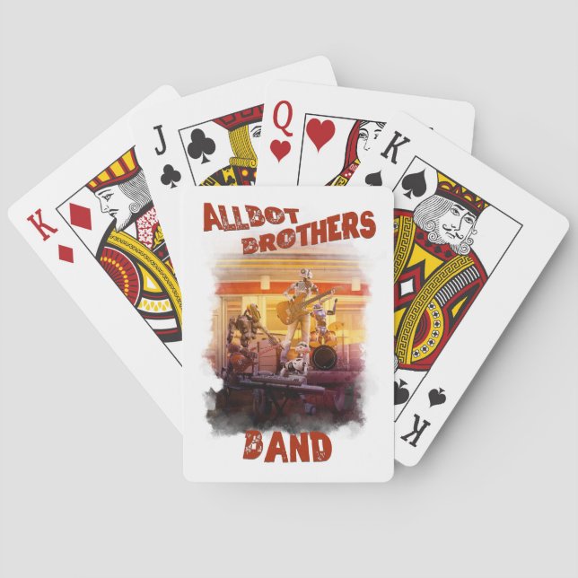 Baralho jogar cartas com a Banda Allbot Brothers (Verso)