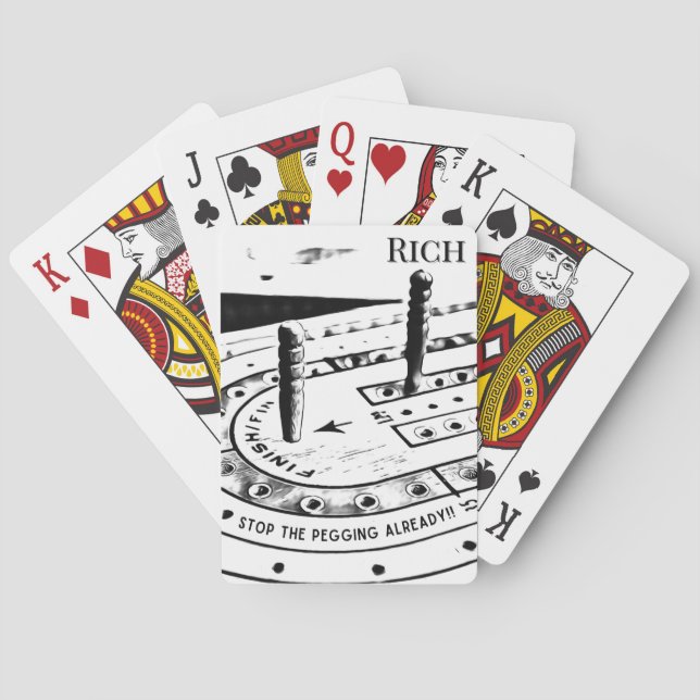 Baralho Jogo de Cribbage com Nome Personalizado (Verso)
