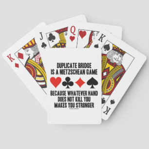 Baralho Jogo duplicado de Nietzschean da ponte o que mão