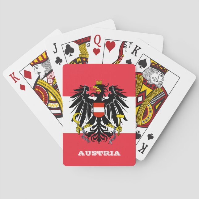 Baralho Jogos de Bandeira Austríacos (Áustria) (Verso)