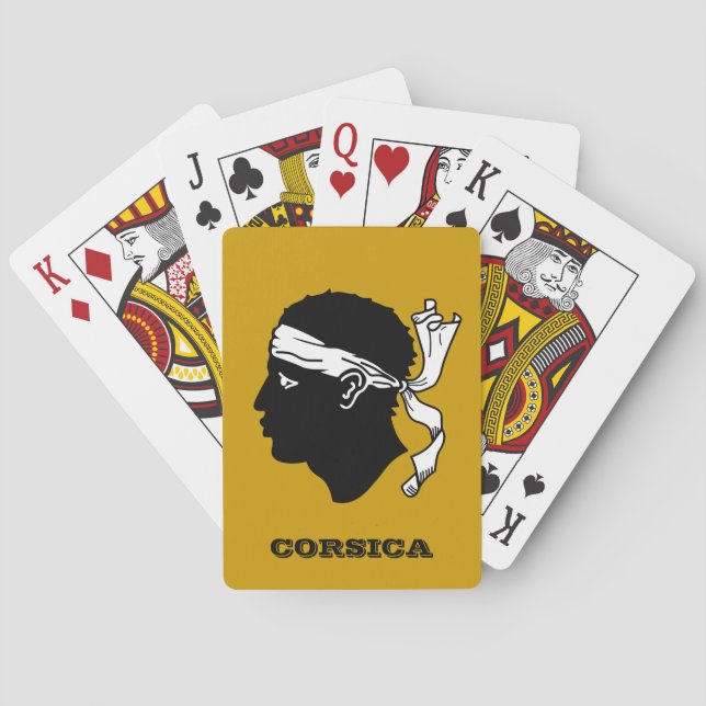 Baralho Jogos de Bandeira da Córsega (Verso)