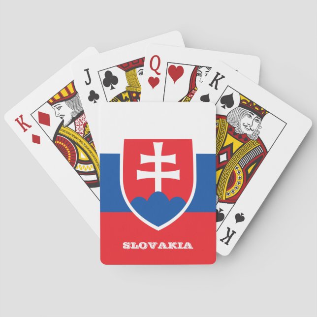 Baralho Jogos de Bandeira da Eslováquia (Verso)