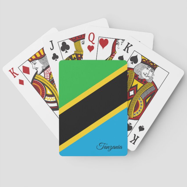 Baralho Jogos de Bandeira da Tanzânia, Tanzânia jogando ca (Verso)