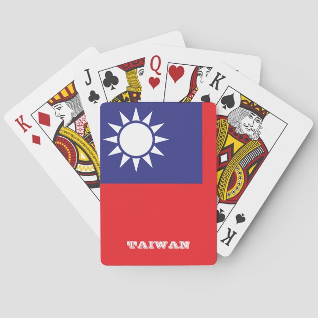 Baralho Jogos de Bandeira de Taiwan (Verso)