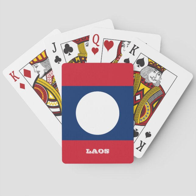 Baralho Jogos de Bandeira do Laos (Verso)