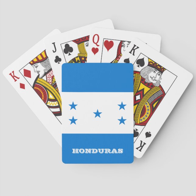 Baralho Jogos de Bandeira Hondurenhos, Honduras Jogando Ca (Verso)