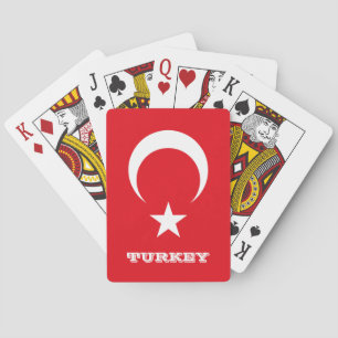 Baralho Jogos Turcos de Bandeira, Turquia Jogando Cartões