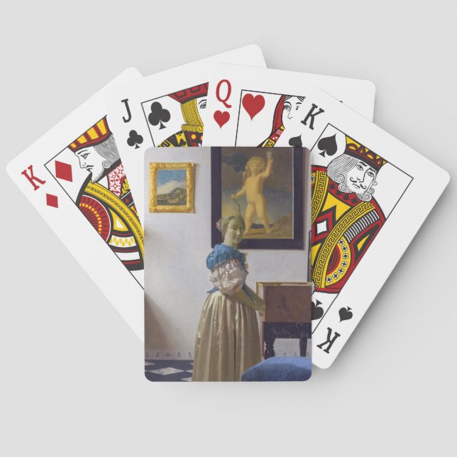 Baralho Johannes Vermeer - Dama de pé em uma Virgínia (Verso)