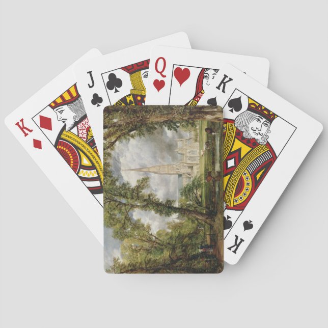 Baralho John Constable | Vista da Catedral de Salisbury de (Verso)