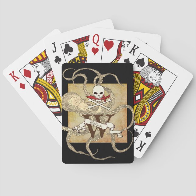 Baralho Jolly Roger Monograma Inicial (Verso)