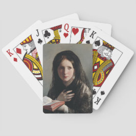 Baralho Jovem Mulher Perdida nos Sonhos (Lendo um Livro)