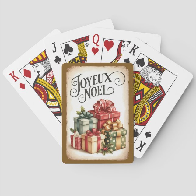 Baralho Joyeux Noël Christmas Poker Playing Cards (Verso)