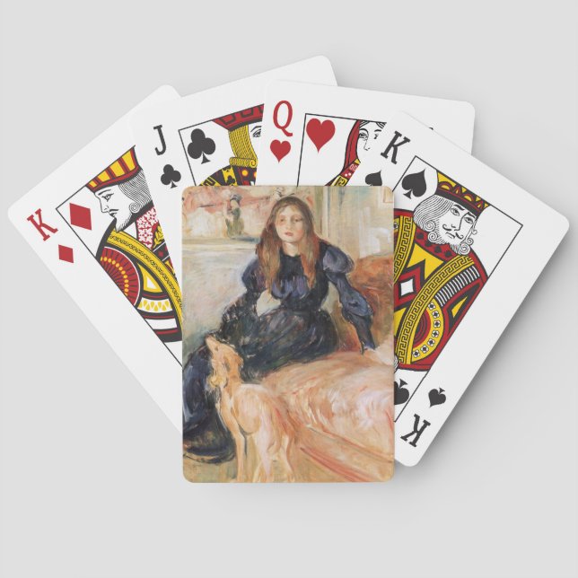 Baralho Julie Manet e seu Greyhound (por Berthe Morisot) (Verso)