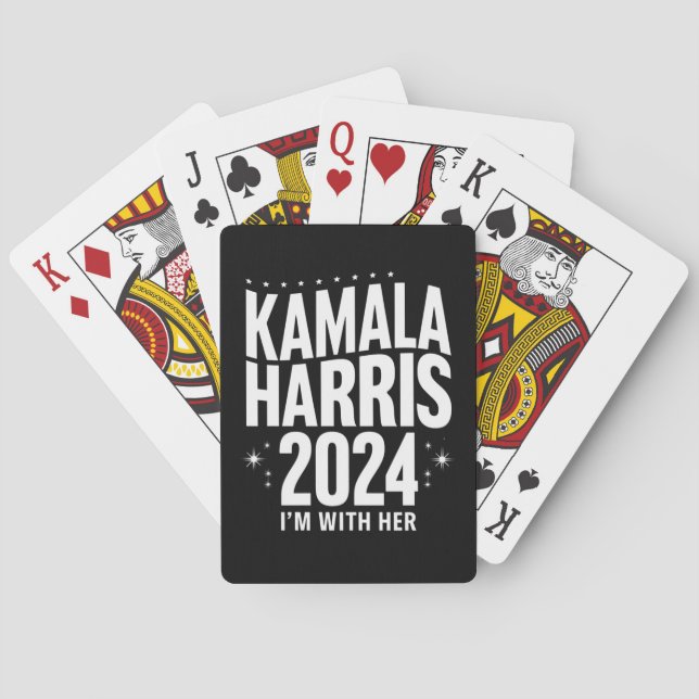 Baralho Kamala 2024 Apoio que estou com Kamala Harris (Verso)