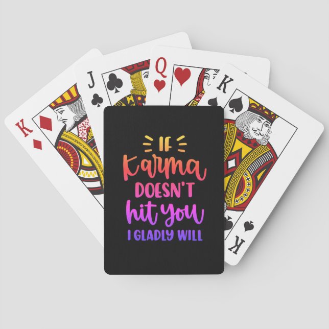 Baralho Karma cita cartas tocando estilo arco-íris (Verso)