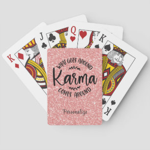 Baralho Karma Quote Glitter Rosa Personalizado
