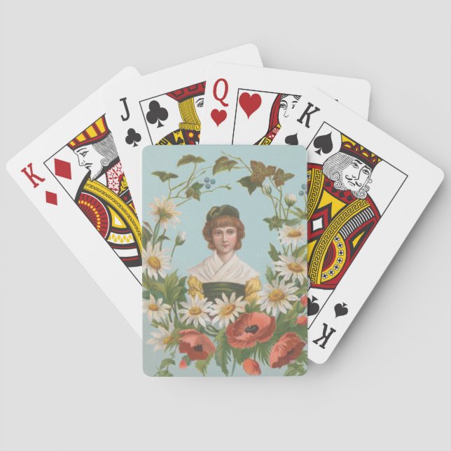 Baralho Kitschy Retro German Valentine's Card, 1884 (Verso)