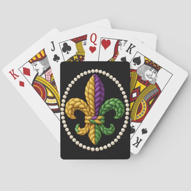 BARALHO KNITTED LOOK MARDI GRAS FLEUR DE LIS (Verso)