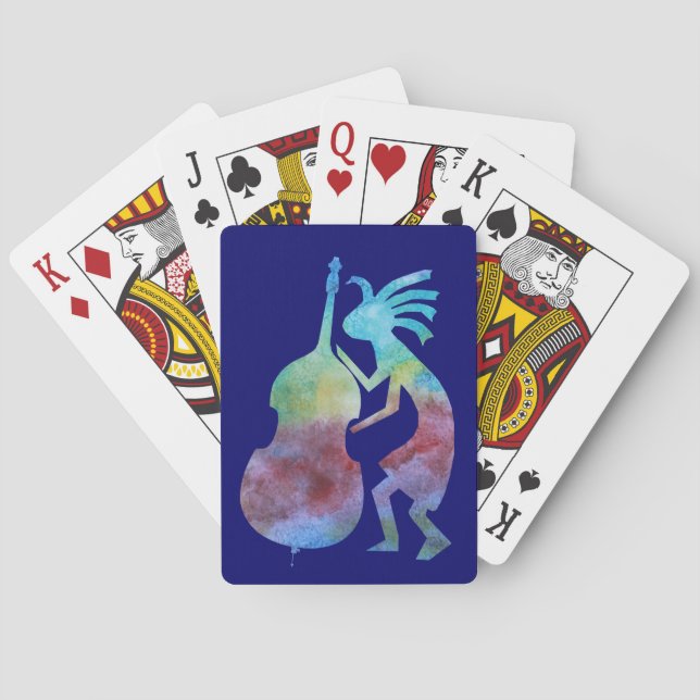 Baralho Kokopelli joga o baixo (Verso)