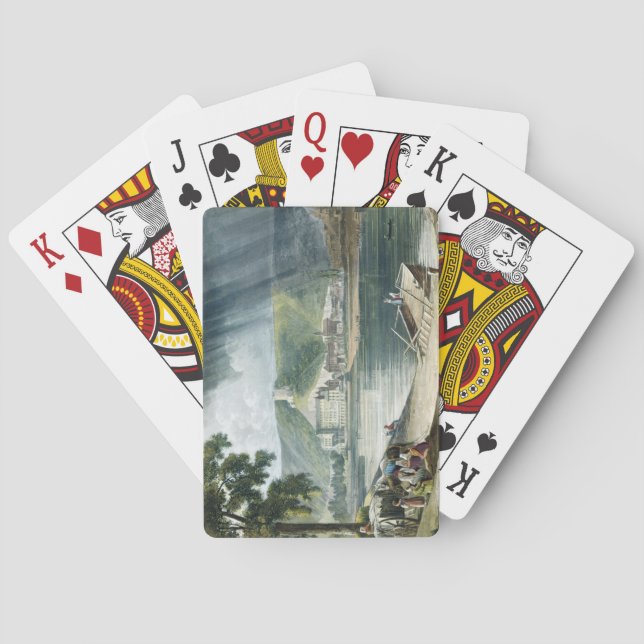 Baralho La Roche, de "Views on the Seine", gravada por T (Verso)