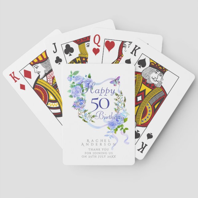 Baralho Laço de Rosa Azul 50º Aniversário (Verso)