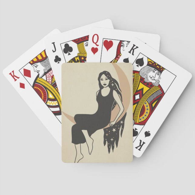Baralho Lady Moon Jogando Cartões (Verso)