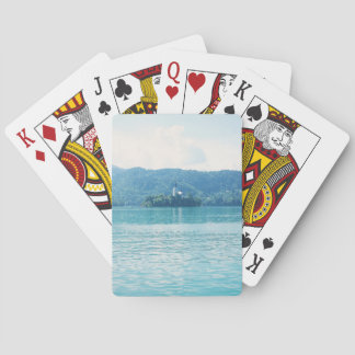 Baralho Lago Bled Eslovênia - Fotografia de Paisagem Cênti