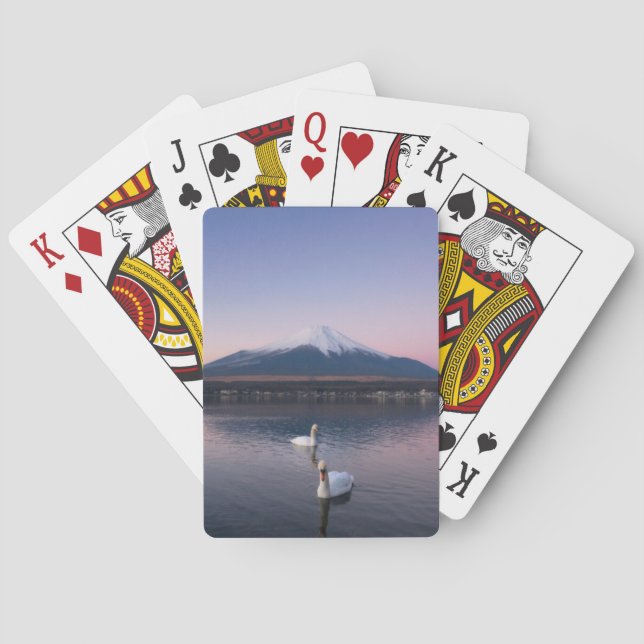 Baralho Lago mount Fuji | Yamanaka com cisnes (Verso)