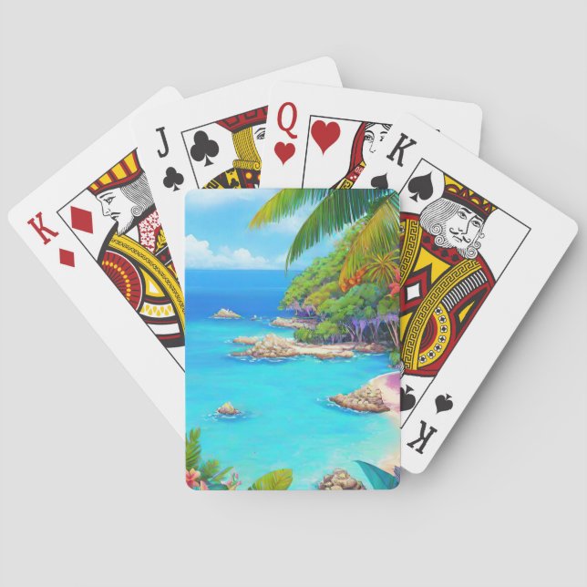 Baralho Laguna tropical (Verso)