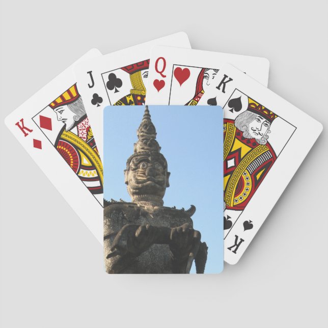 Baralho Lao Giant Guardian .. Buddha Park, Vientiane, Laos (Verso)