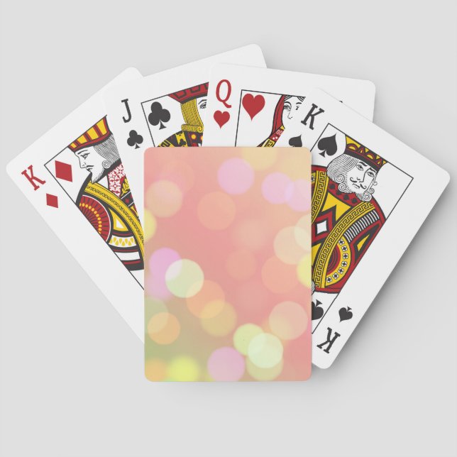 Baralho Laranja Bokee Luzes Jogando Cartões (Verso)