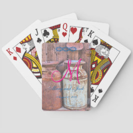 Baralho Latas De Leite Vintage Monograma Antiquado De Meta