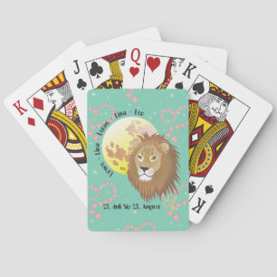 Baralho Leão 23. julho até 22. agosto jogo de cartas