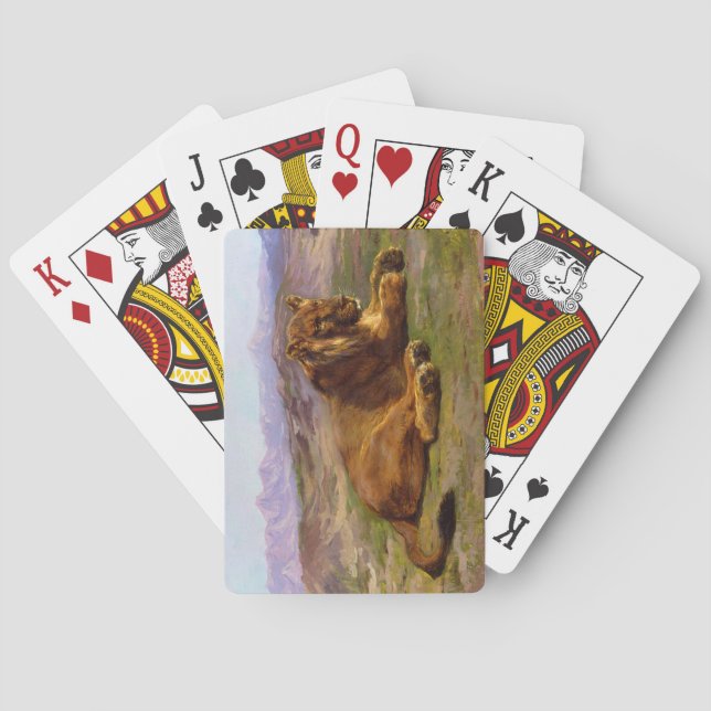 Baralho Leão selvagem no Masai Mara (Verso)