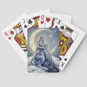 Baralho Lebre da Galáxia Celestial Lua Deusa Arte Fantasia