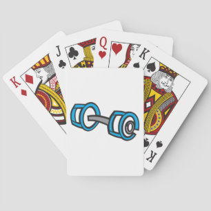 Baralho Legal Malhação Azul e Cinza Gráfico de Gym