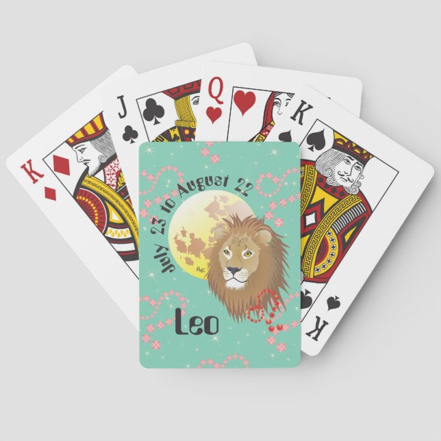Baralho Leo July 23 to agostos 22 playing cards (Verso)