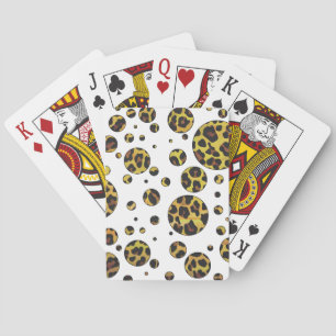 Baralho Leopardo Brown e bolinhas amarelas