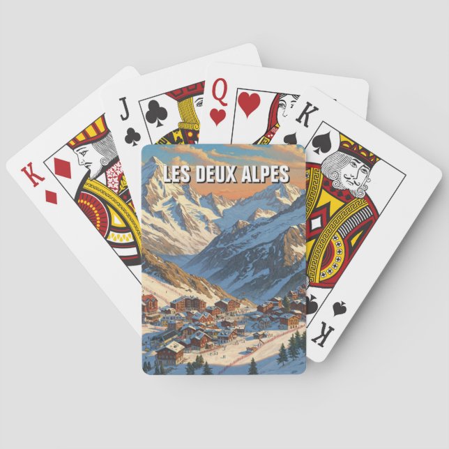 Baralho Les Deux Alpes Viagem França (Verso)