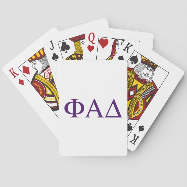 Baralho Letras Gregas Phi Alpha Delta (Verso)