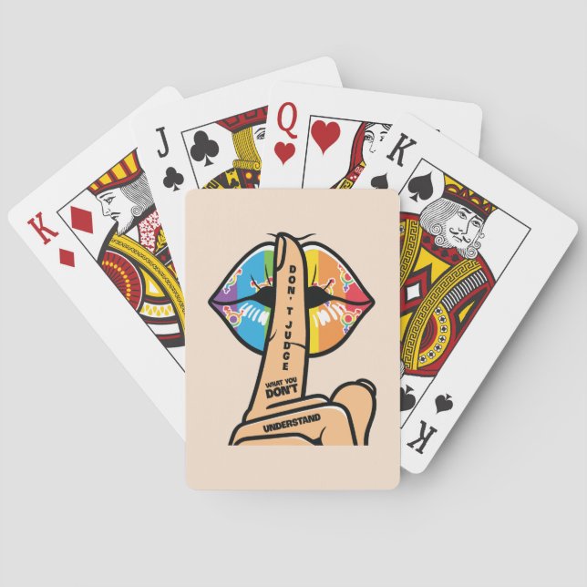 Baralho LGBTQ - Não julgue o que não entende (Verso)