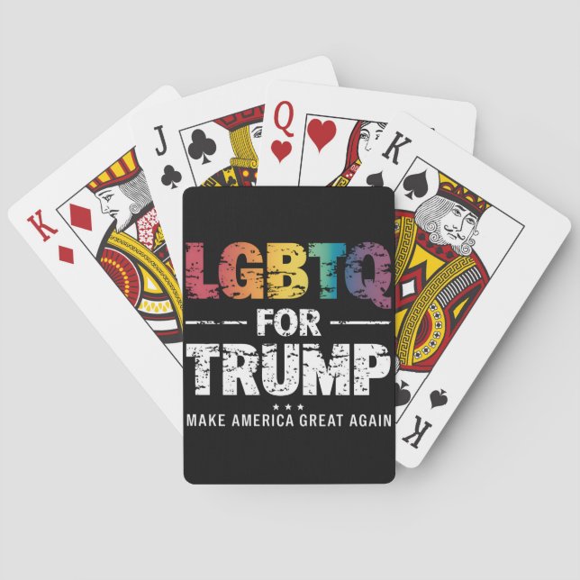 BARALHO LGBTQ PARA TRUMP GAY LESBIAN PARA TRUMP 2024 (Verso)