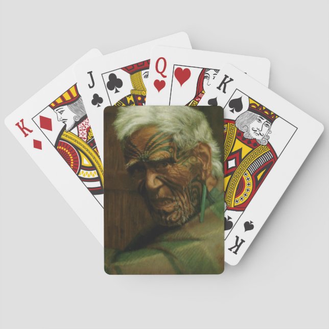 Baralho Líder NZ Maori Cheftain Arte Histórica (Verso)