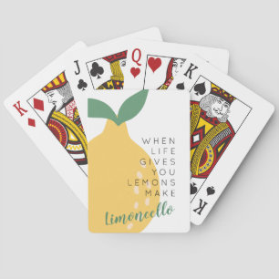 Baralho Limão Amarelo-Cento Inspiracional Limão Limão Limo