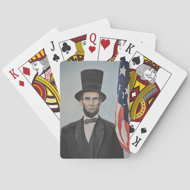 Baralho Lincoln com Placas de Reprodução de Arte com Sinal (Verso)