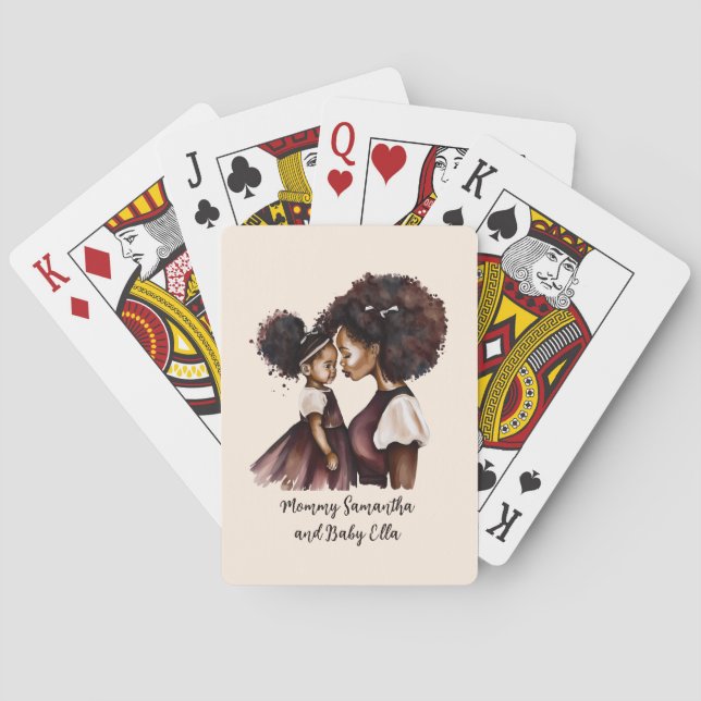 Baralho Linda mãe negra e filha (24) (Verso)