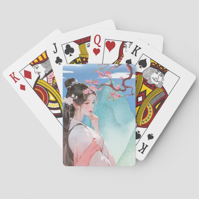 Baralho Linda mulher chinesa (Verso)