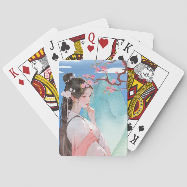 Baralho Linda mulher chinesa (Verso)